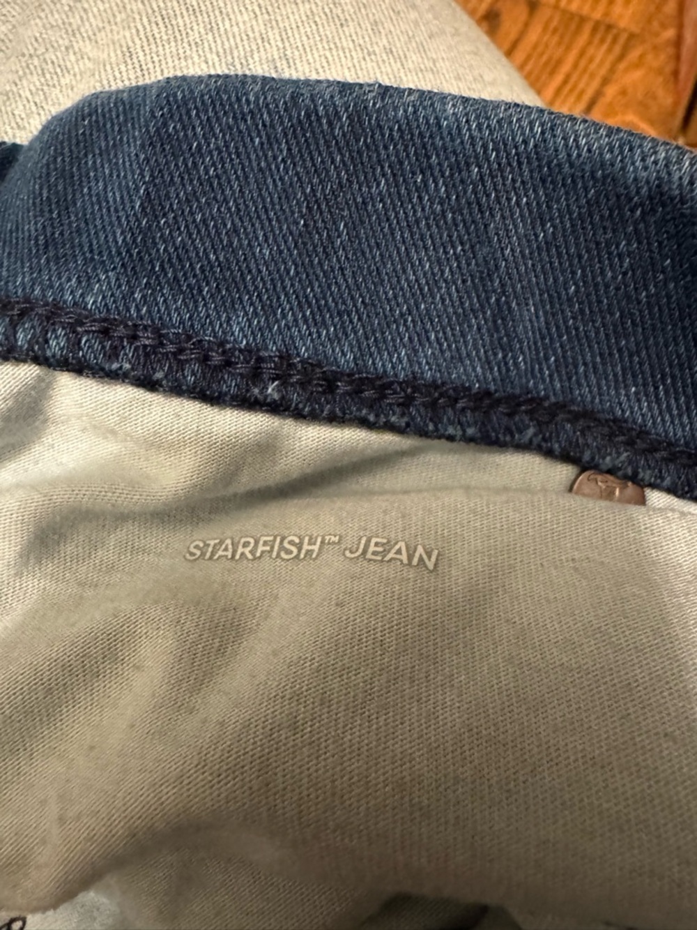 Lands’ End Starfish Pull-On Jeans Dark Wash XL 18 Straight Leg Stretch Denim - Picture 4 of 5